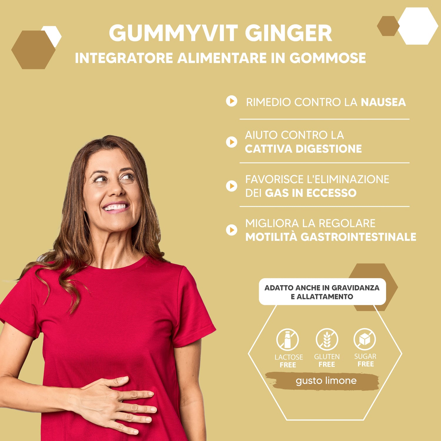 Gummyvit Ginger - per digestione e gas in eccesso