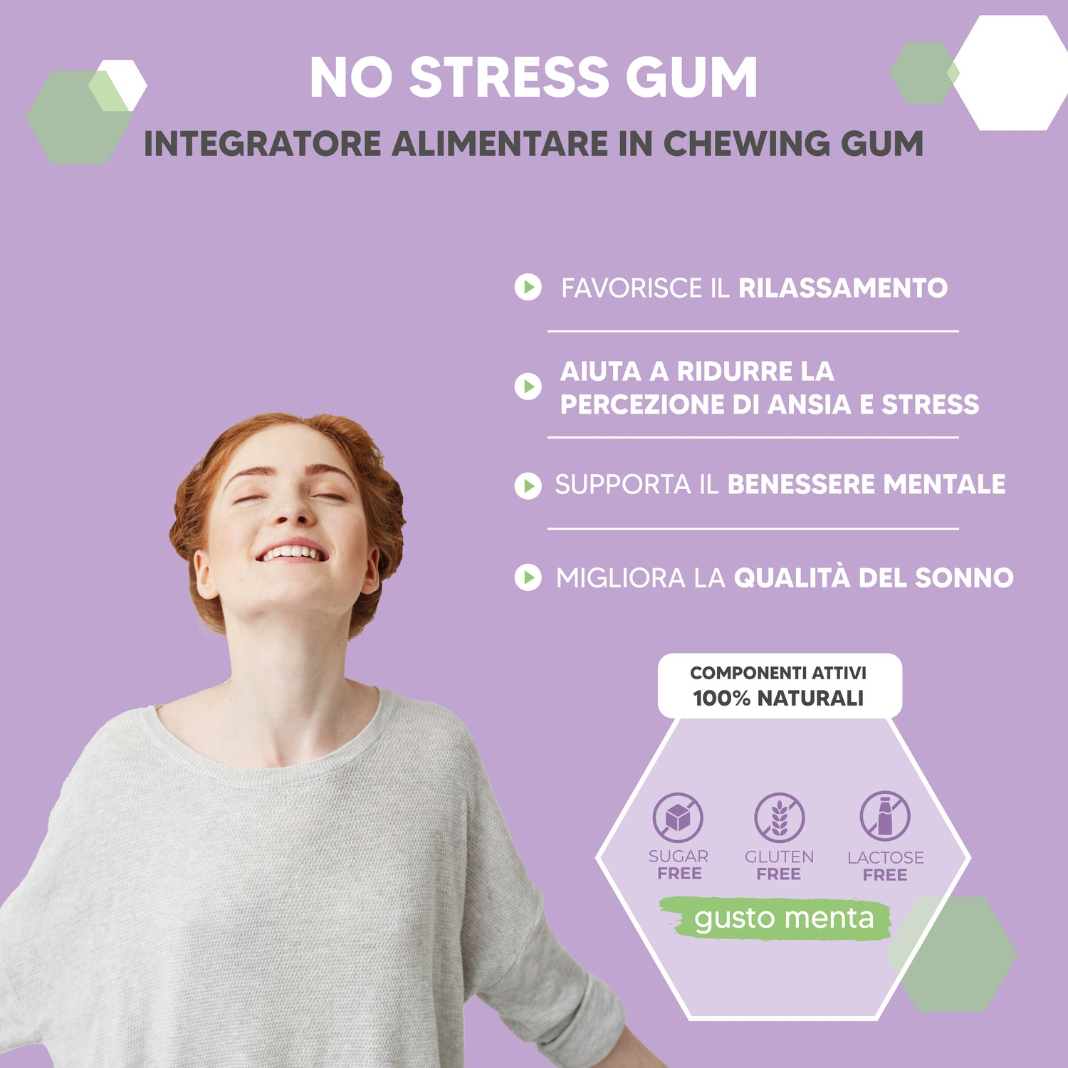 No Stress Gum - Supplement for Better Rest and Relaxation