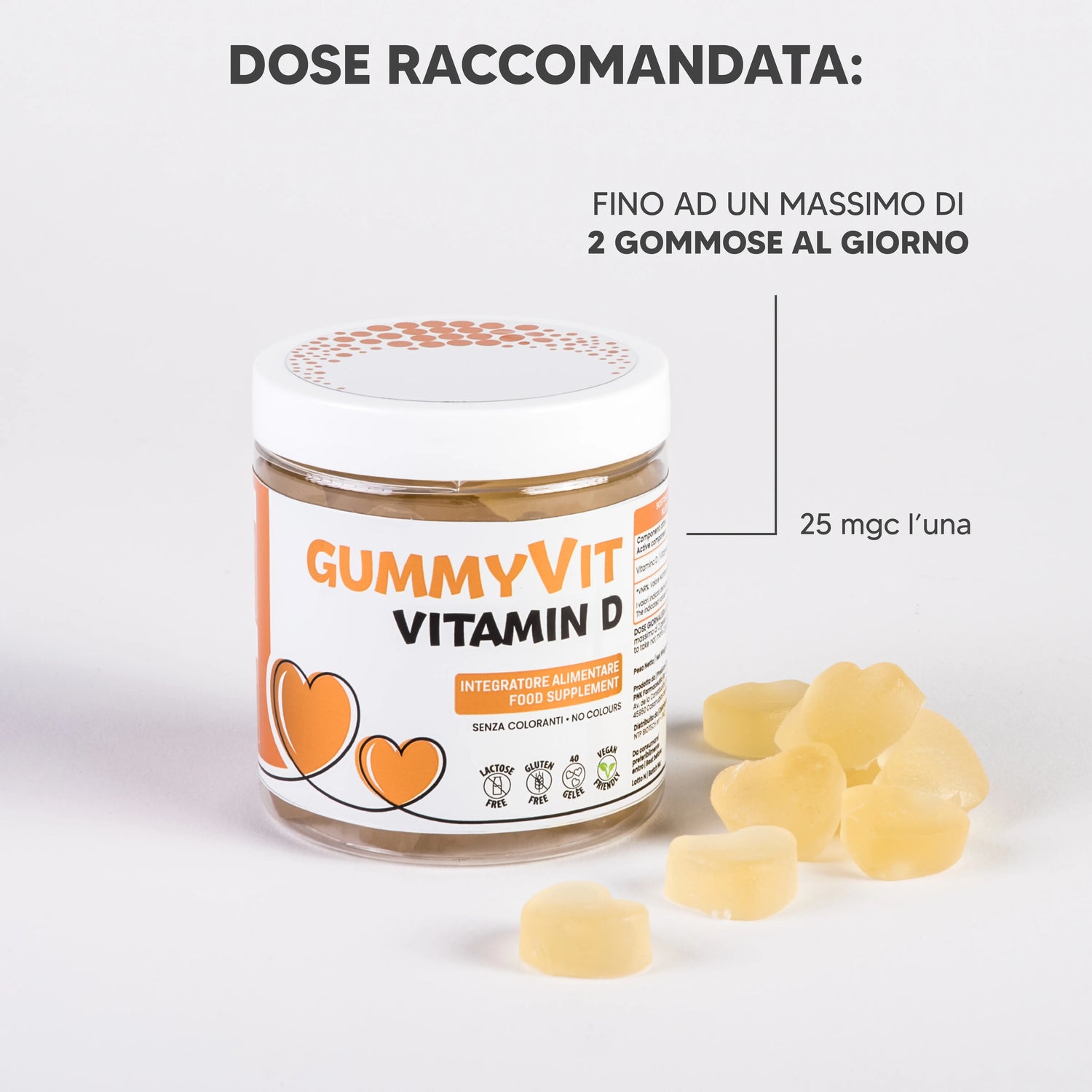 Gummyvit Vitamin D - per apporto di vitamina D, salute di ossa e muscoli