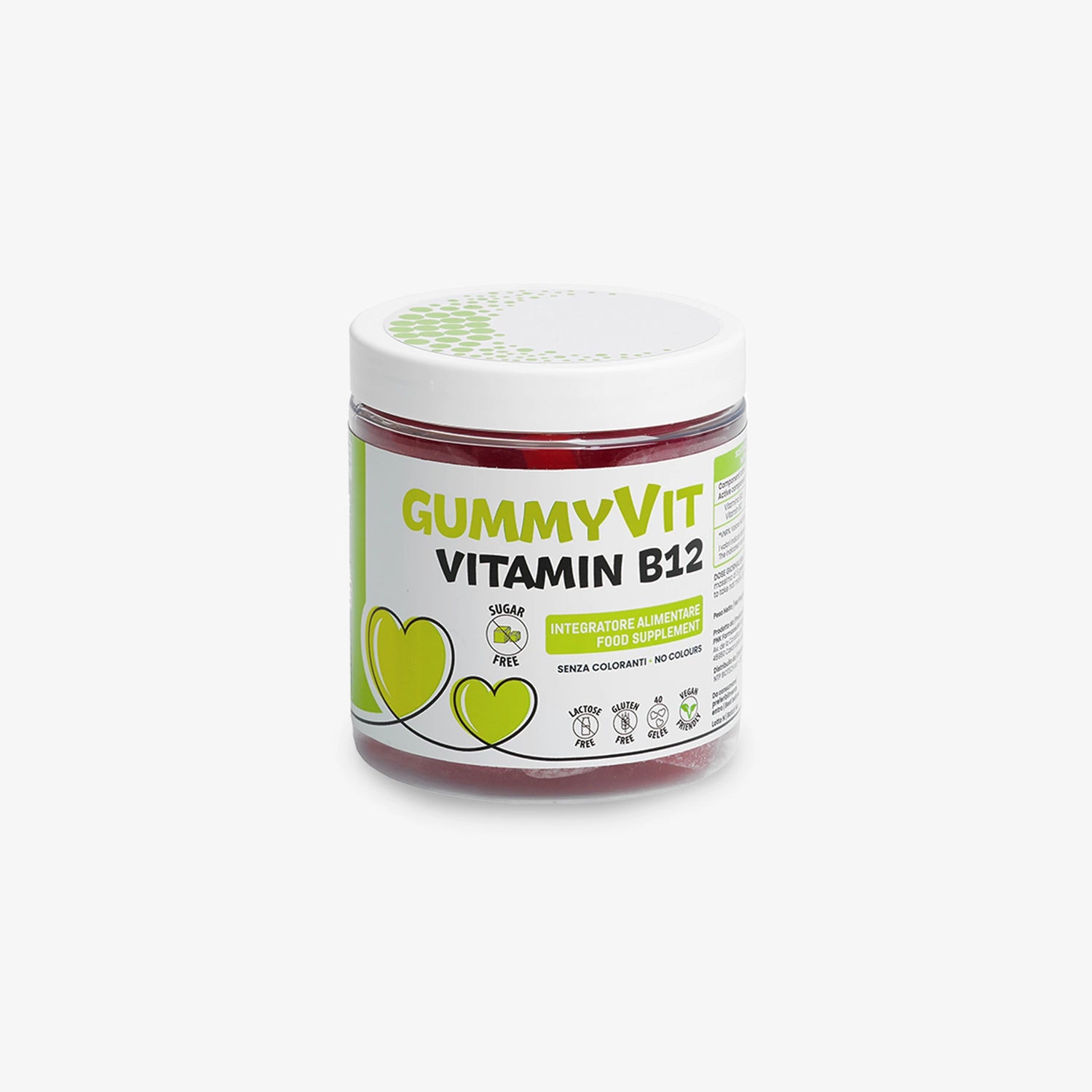 Gummyvit Vitamin B12 - apporto di Vitamina B12, per affaticamento e stanchezza (senza zucchero)